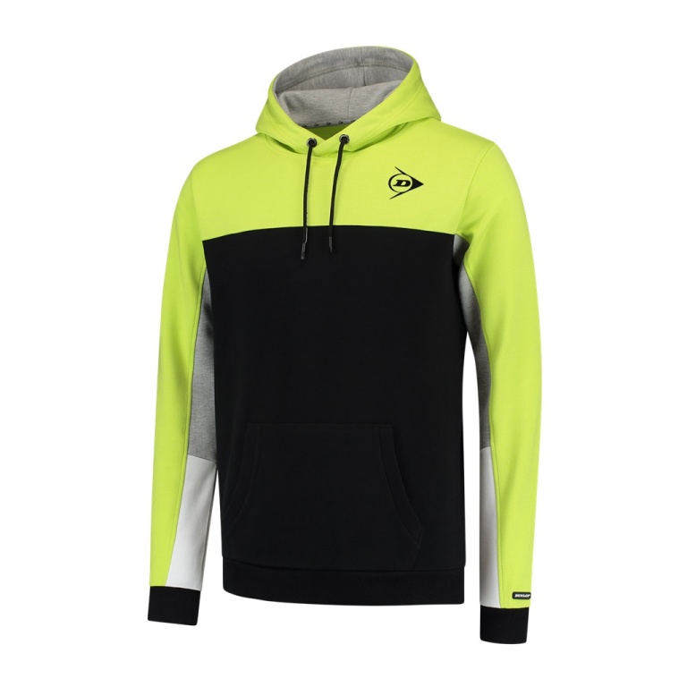 Dunlop Bluza z kapturem Essentials Hooded Sweat 2022 żółta/czarna męska